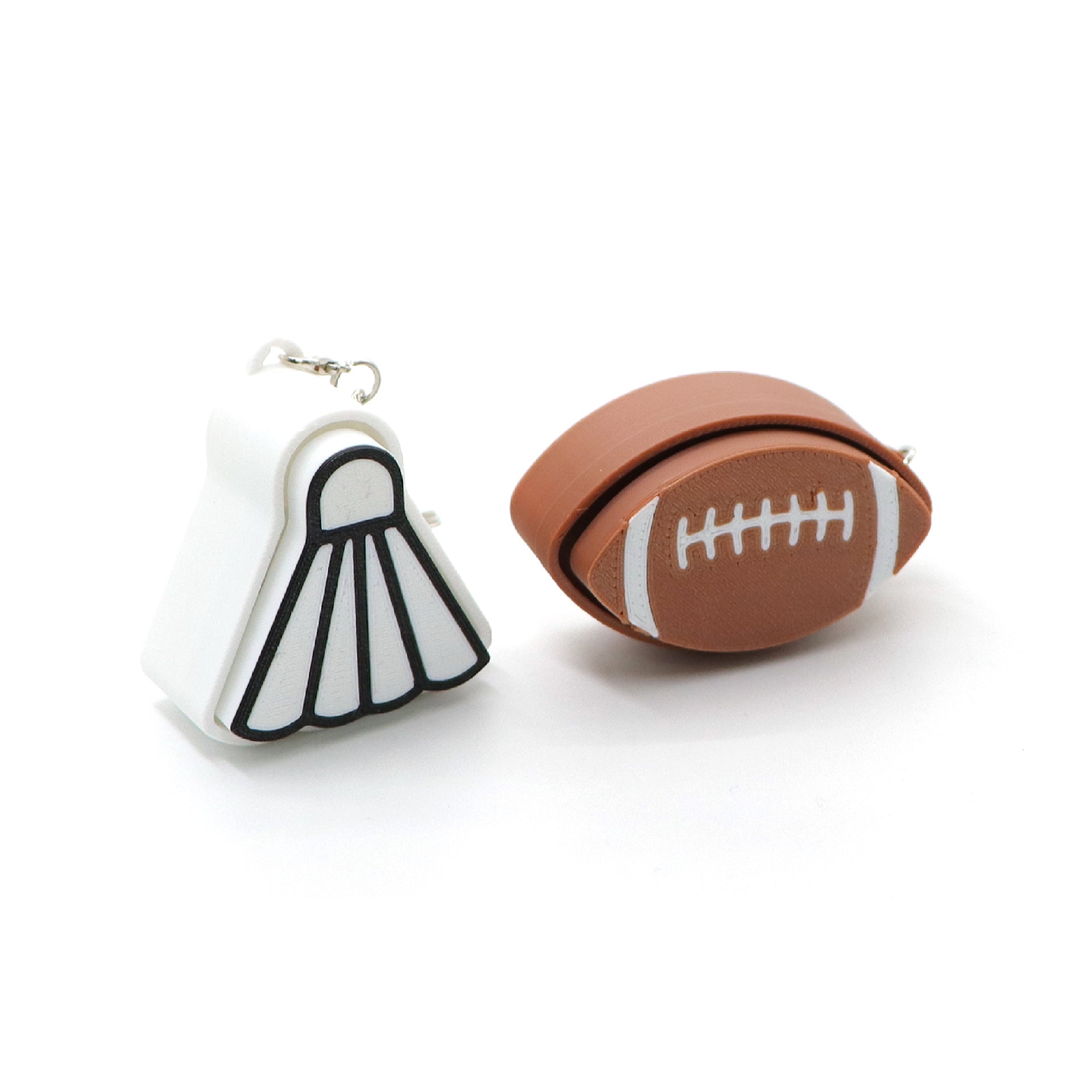 3D Printed Sports Keychain Press Button Toy Fidget