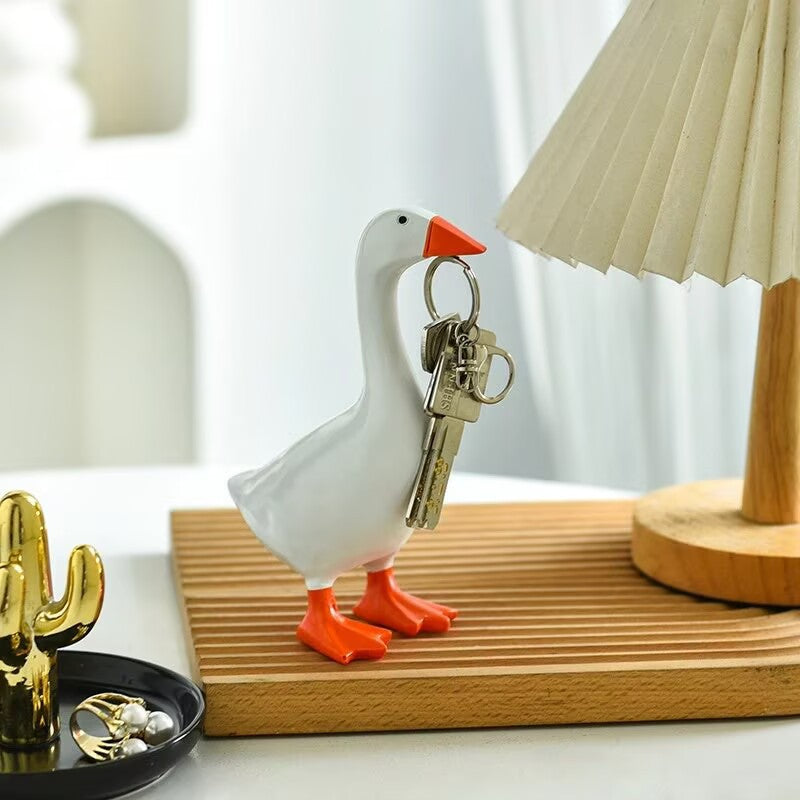 Cute Resin Goose Magnetic Key Holder Home Decor