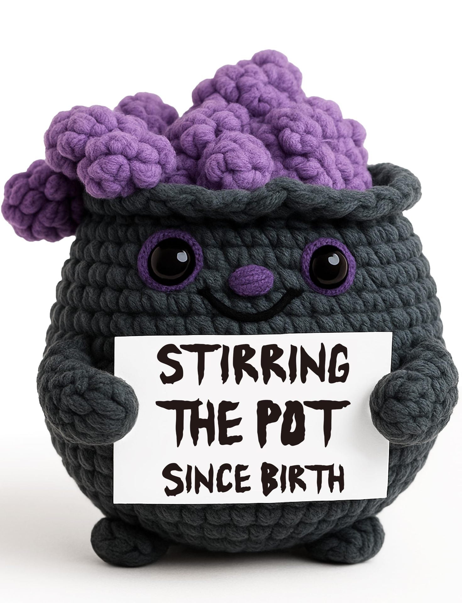 Handmade Crochet Magic Cauldron Plush Halloween Gift