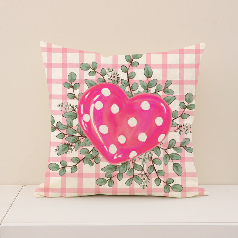 Pink Valentine Pillow Covers Set Love Heart Home Decor