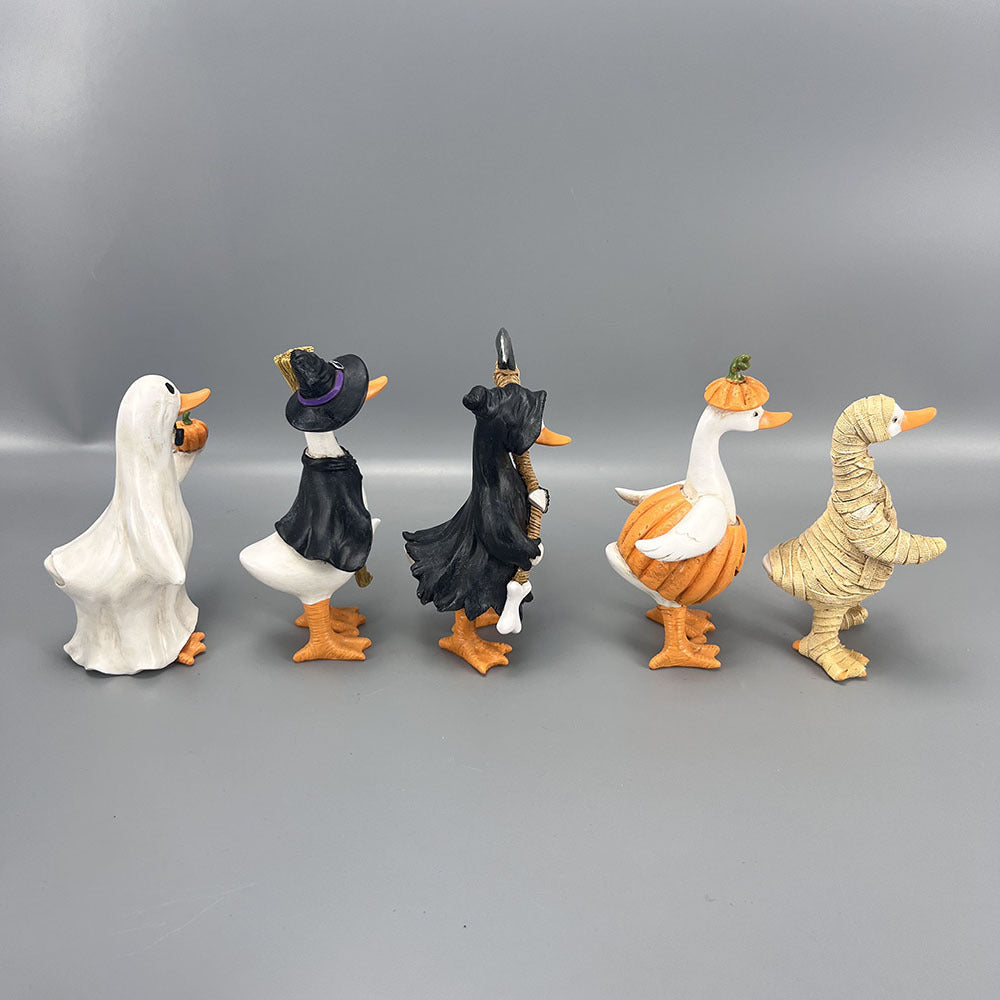 Resin Halloween Duck Figurine Seasonal Tabletop Decor