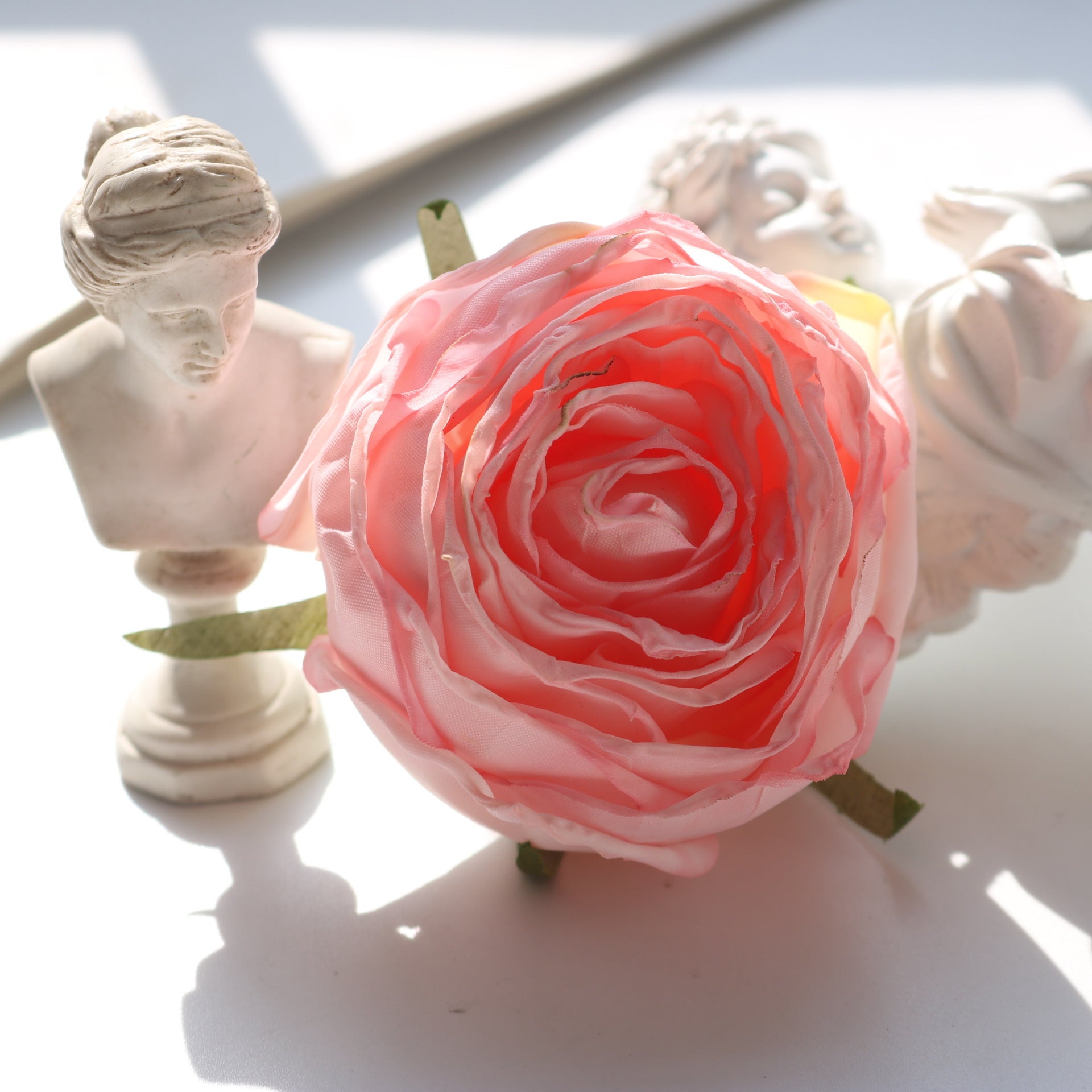 Valentine’s Faux Burnt Edge Rose Heads for Home Decor