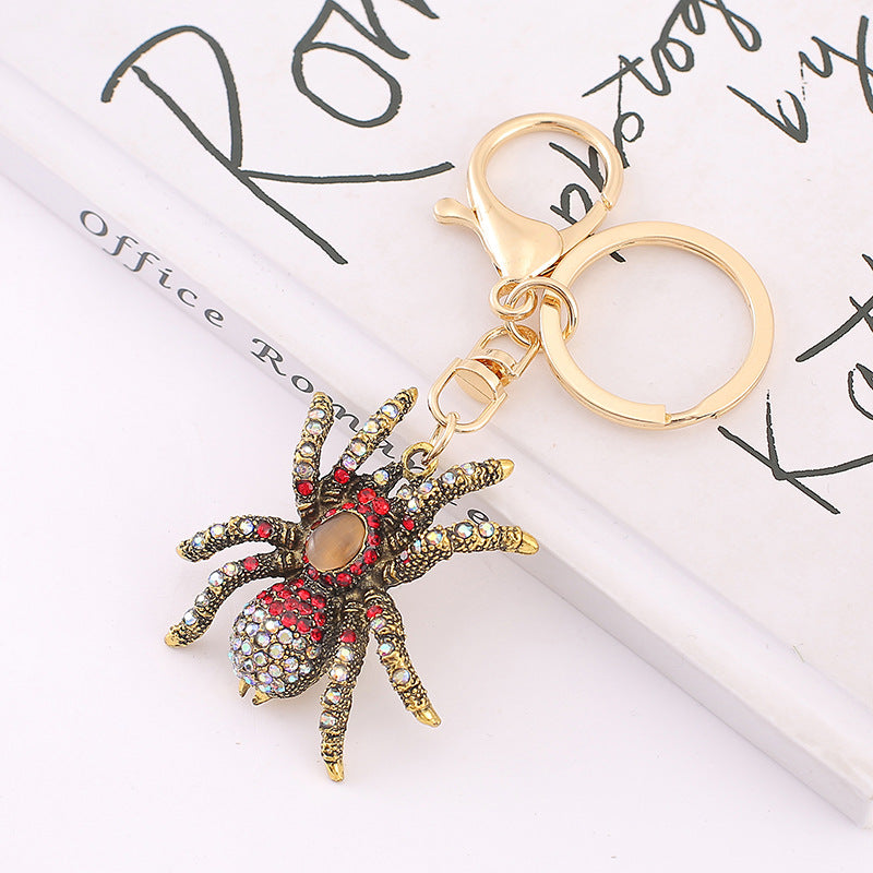 Rhinestone Spider Keychain Animal Bag Charm Gift