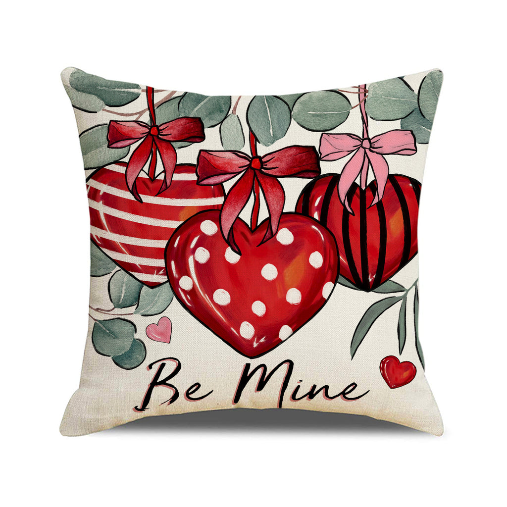 Valentine Heart Pillow Covers Set with Love Letter Prints