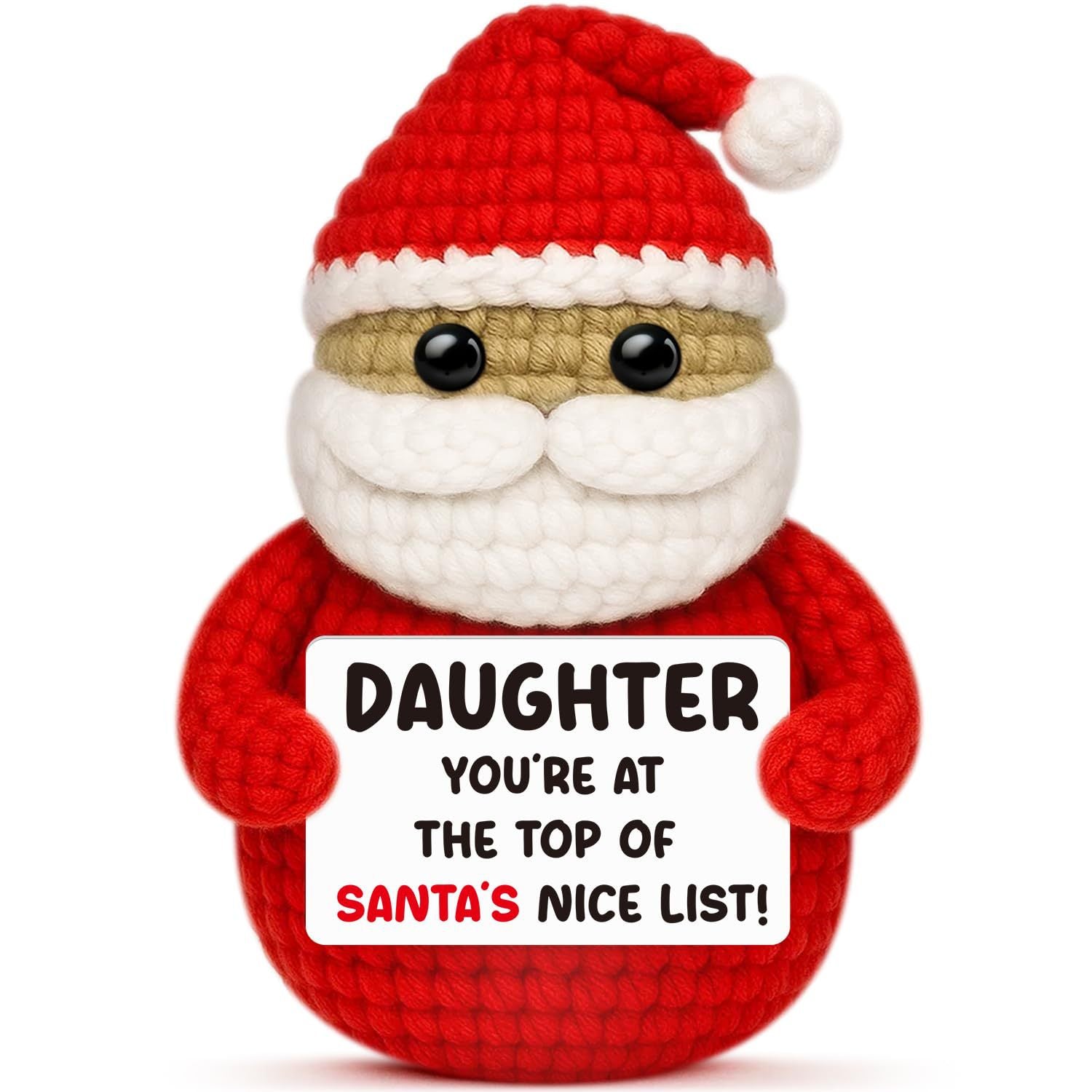 Handmade Crochet Santa Plush Christmas Gift Decor
