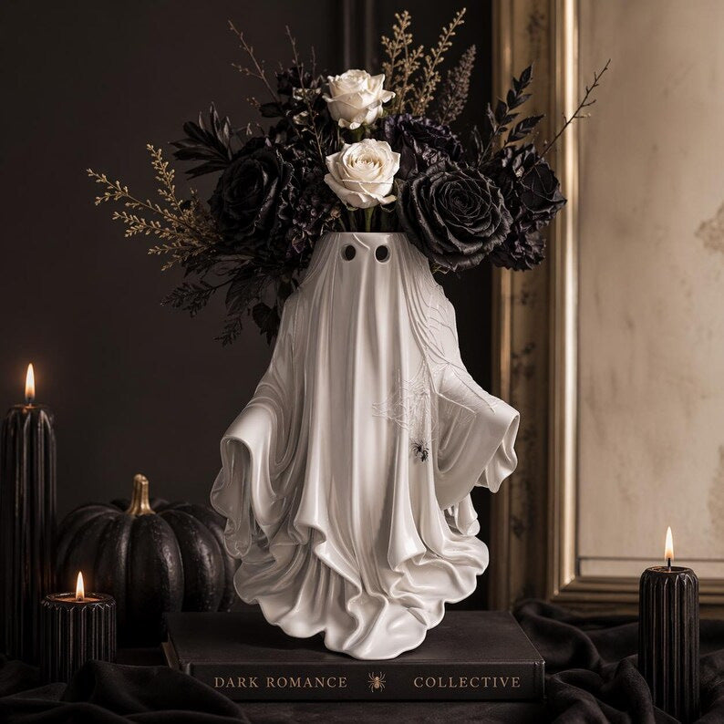 Halloween Ghost Flower Pot Resin Figurine Tabletop Decor