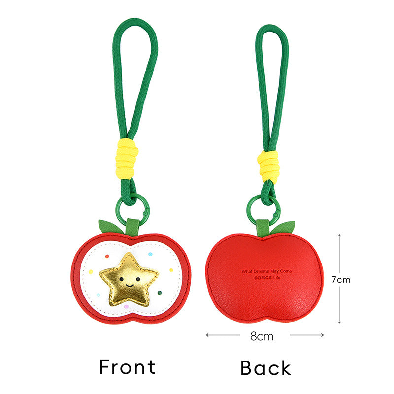 Christmas PU Leather Holiday Charm Keychain Ornament