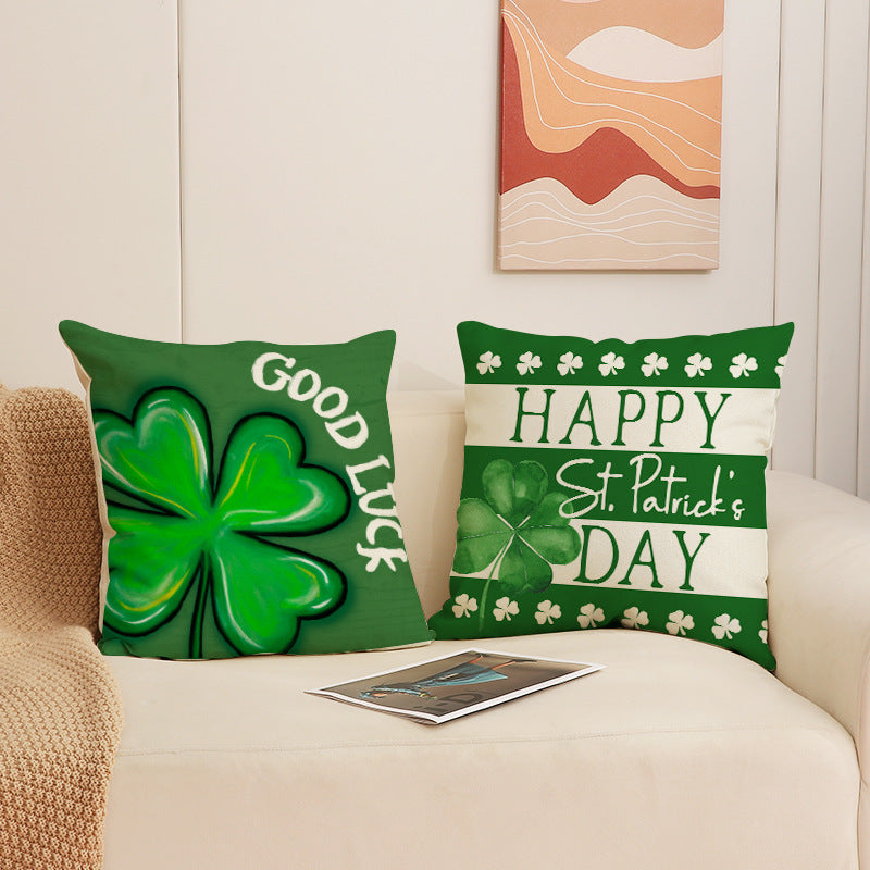 St. Patrick’s Day Shamrock Pillow Cover Home Decor