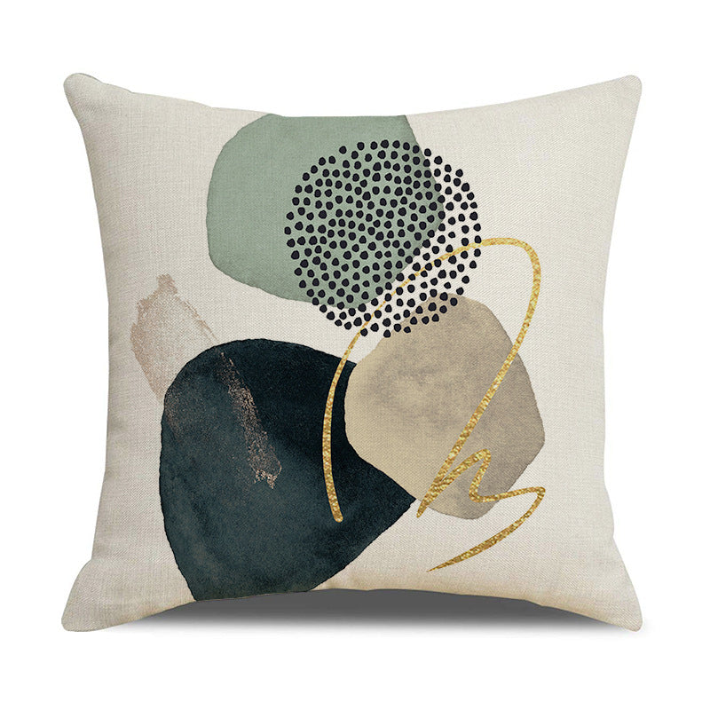 Modern Abstract Linen Throw Pillow Cover for House Decor