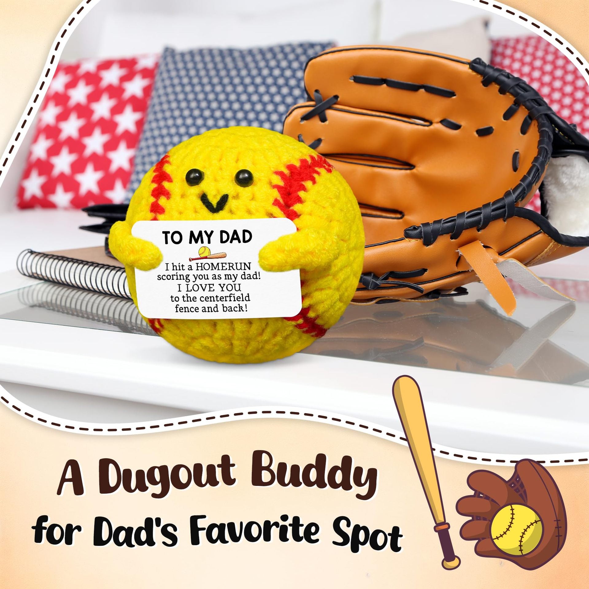 Handmade Crochet Sports Plush Emotional Gift Toy