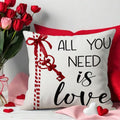 Valentines Day Linen Throw Pillow Covers Nordic Home Decor