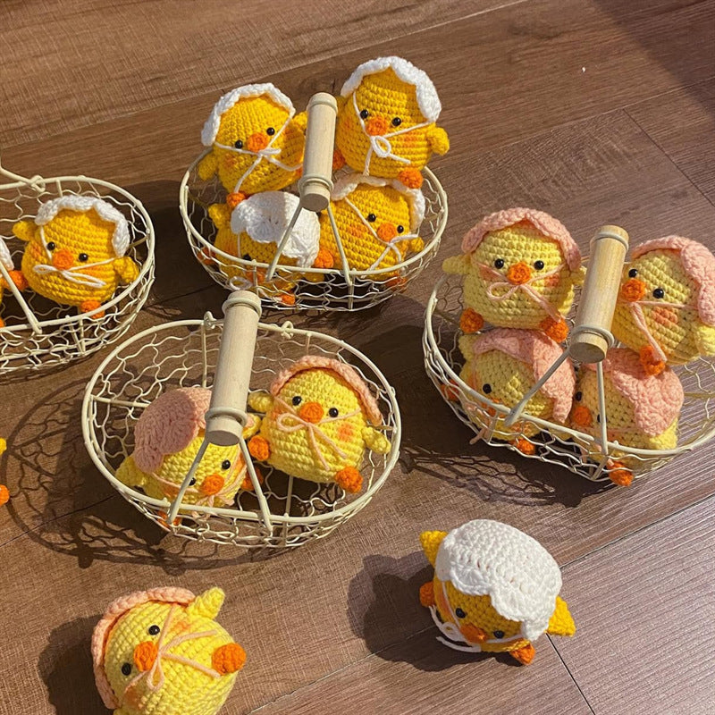 Handmade Crochet Duck Plush Cute Desk Decor Gift Toy