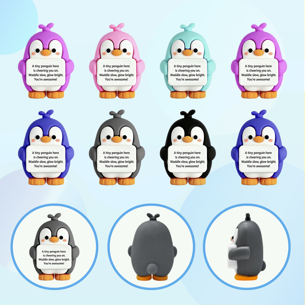 Penguin Desk Motivational Figure Cute Mini Ornament