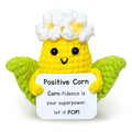 Handmade Crochet Corn Plush Positive Message Gift