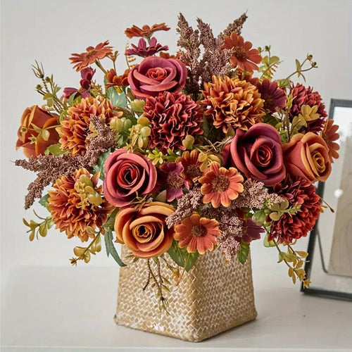 Artificial Floral Bouquet Rose Daisy Home Decor