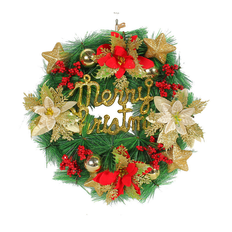 Snow Frosted Pinecone Christmas Wreath with Red Berries