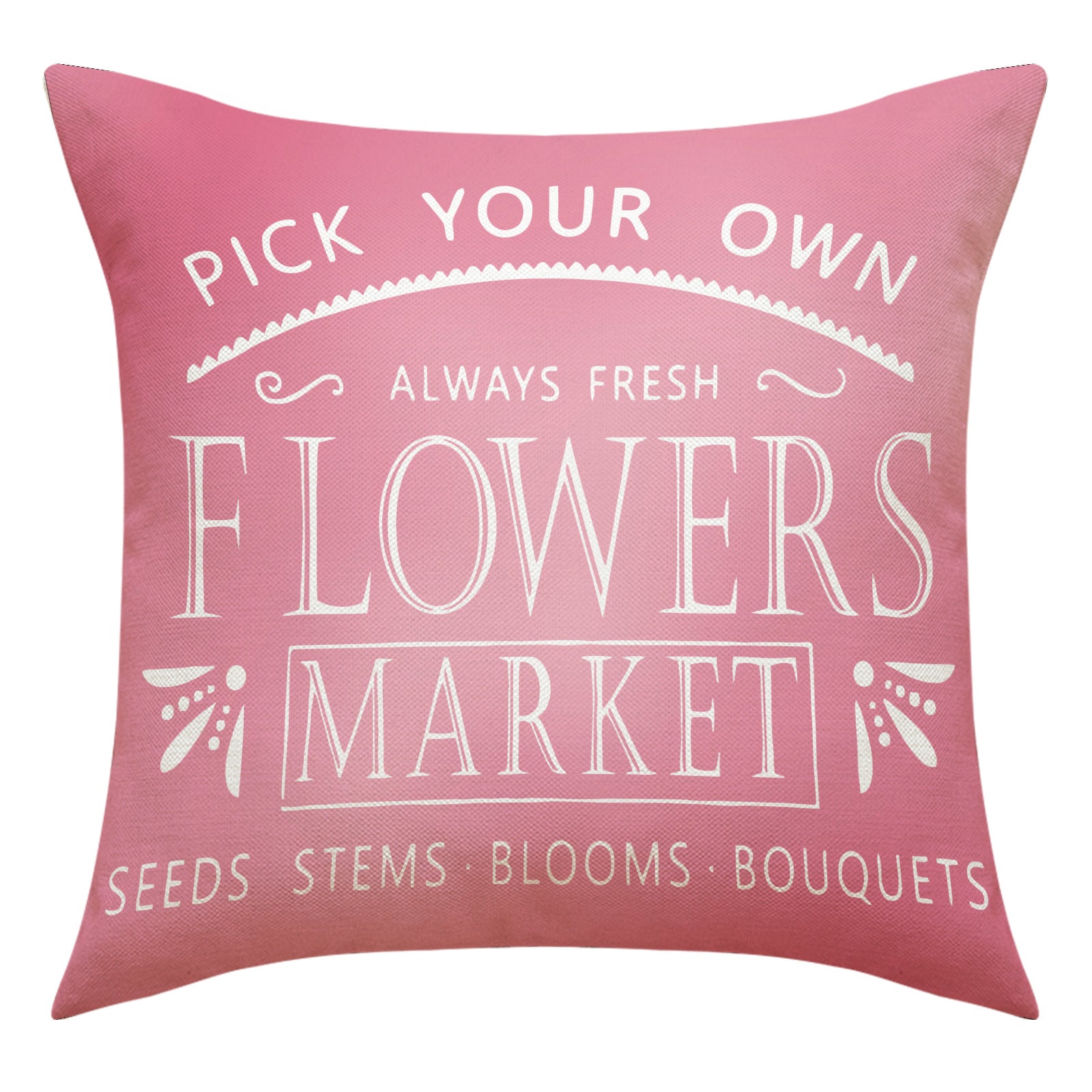 Valentine Tulip Print Linen Pillow Covers Spring Gift Decor