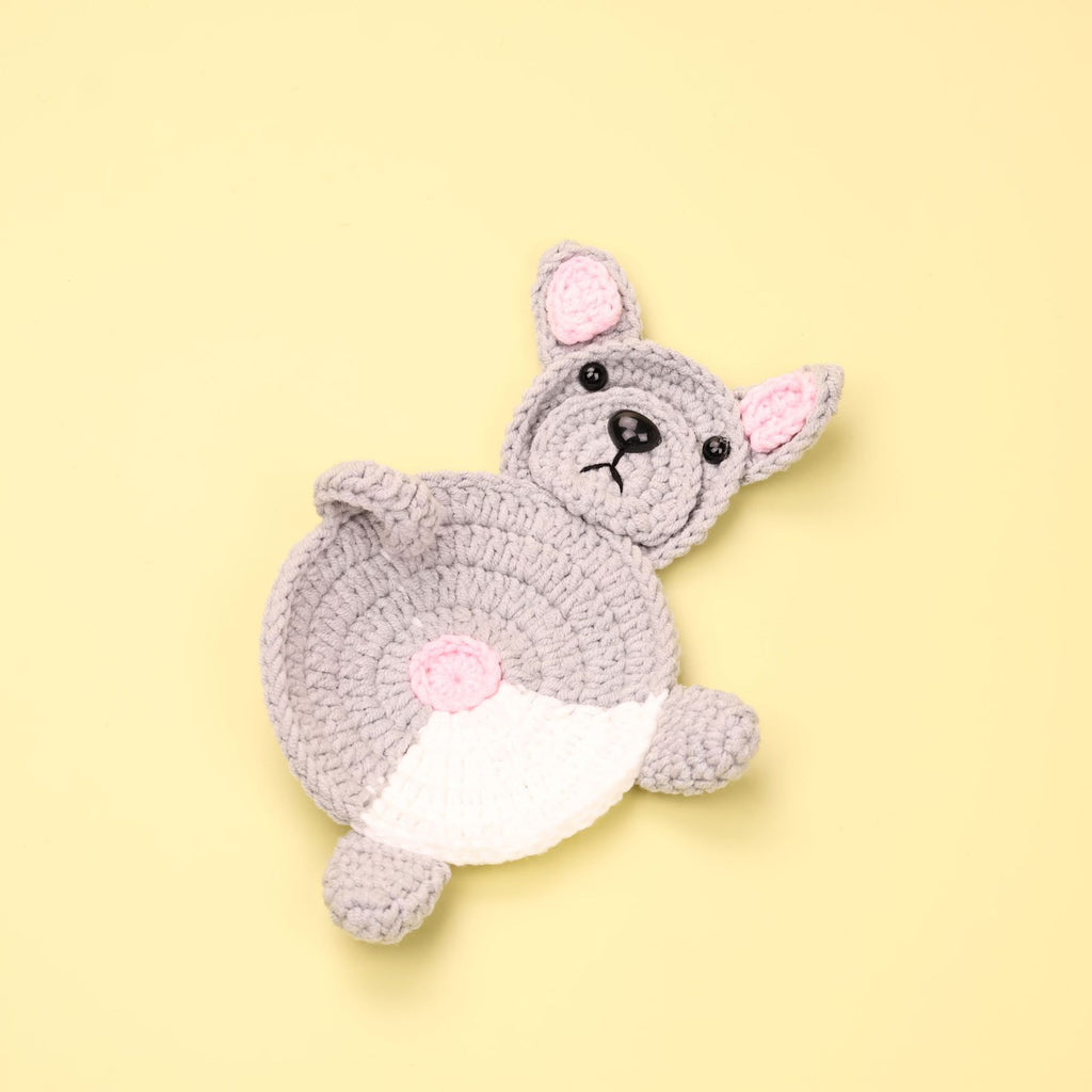 Handmade Crochet Corgi Animal Coaster Home Decor