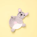 Handmade Crochet Corgi Animal Coaster Home Decor