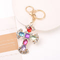 Rhinestone Cross Keychain Metal Bag Charm Car Key Ring Gift