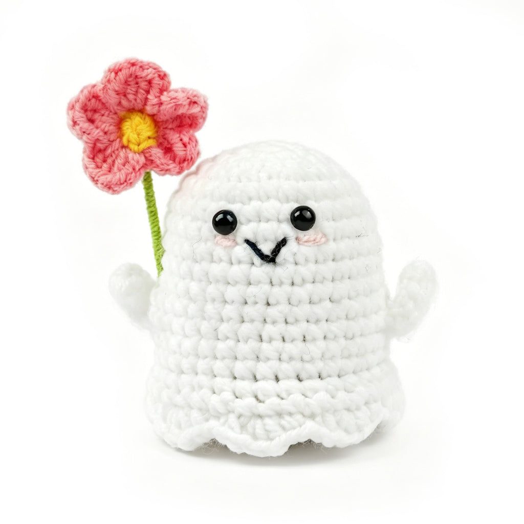 Handmade Crochet Ghost Plush Doll Halloween Gift Decor
