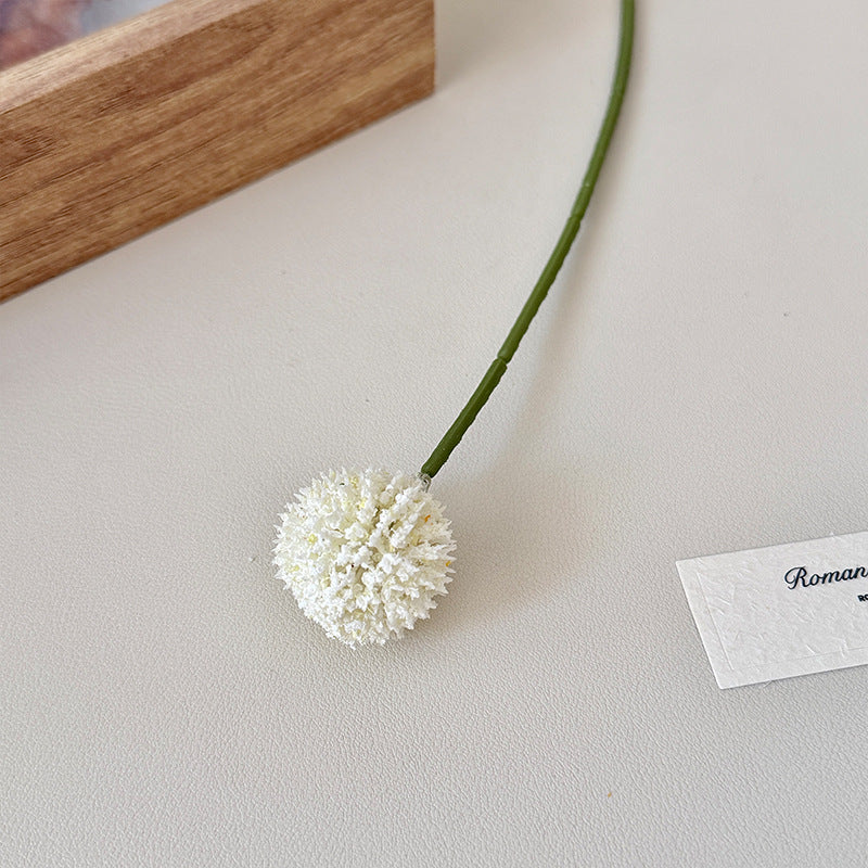 Faux Pom Pom Flower Stem Billy Ball Floral Decor