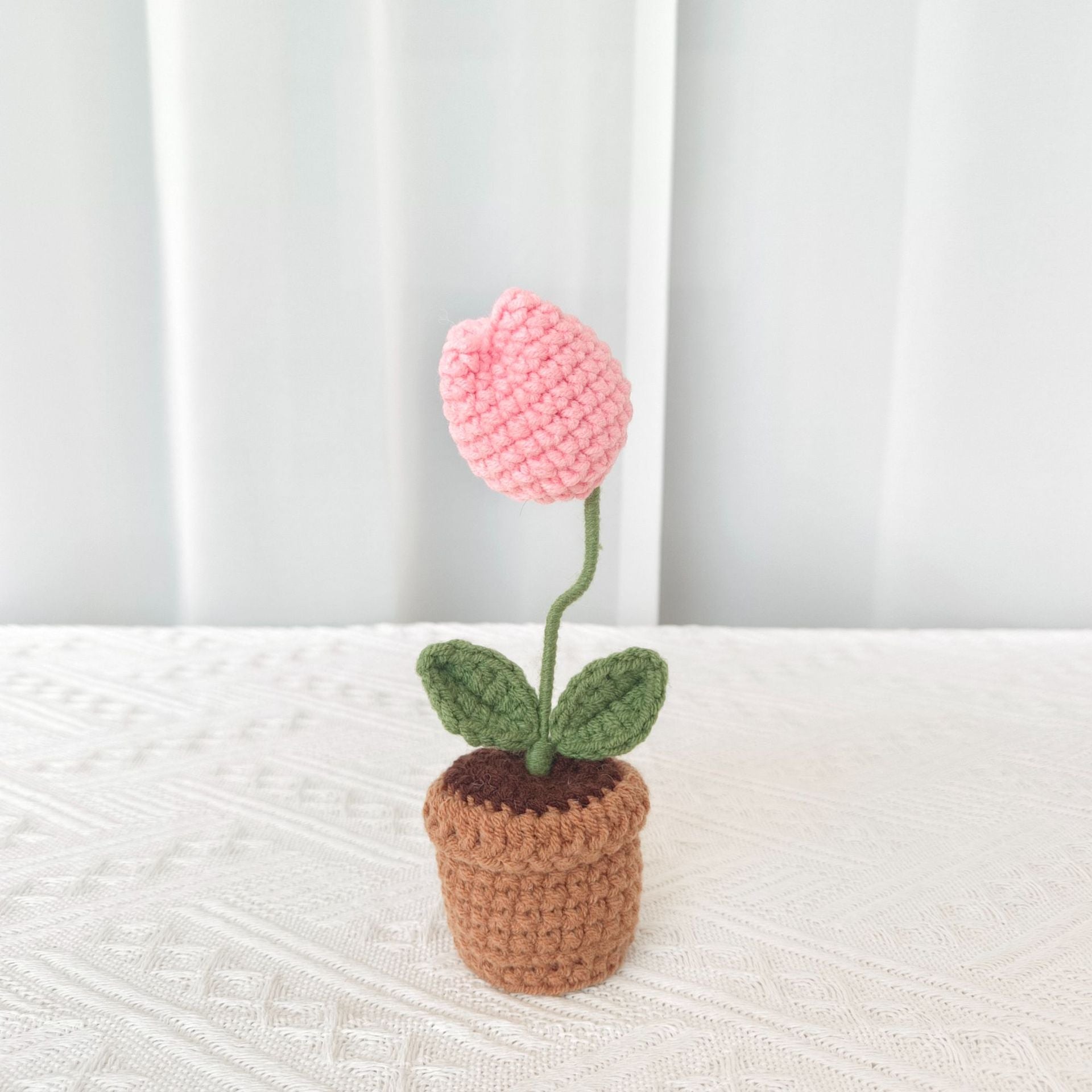 Valentine’s Day Crochet Potted Flowers Cute Gift Decor