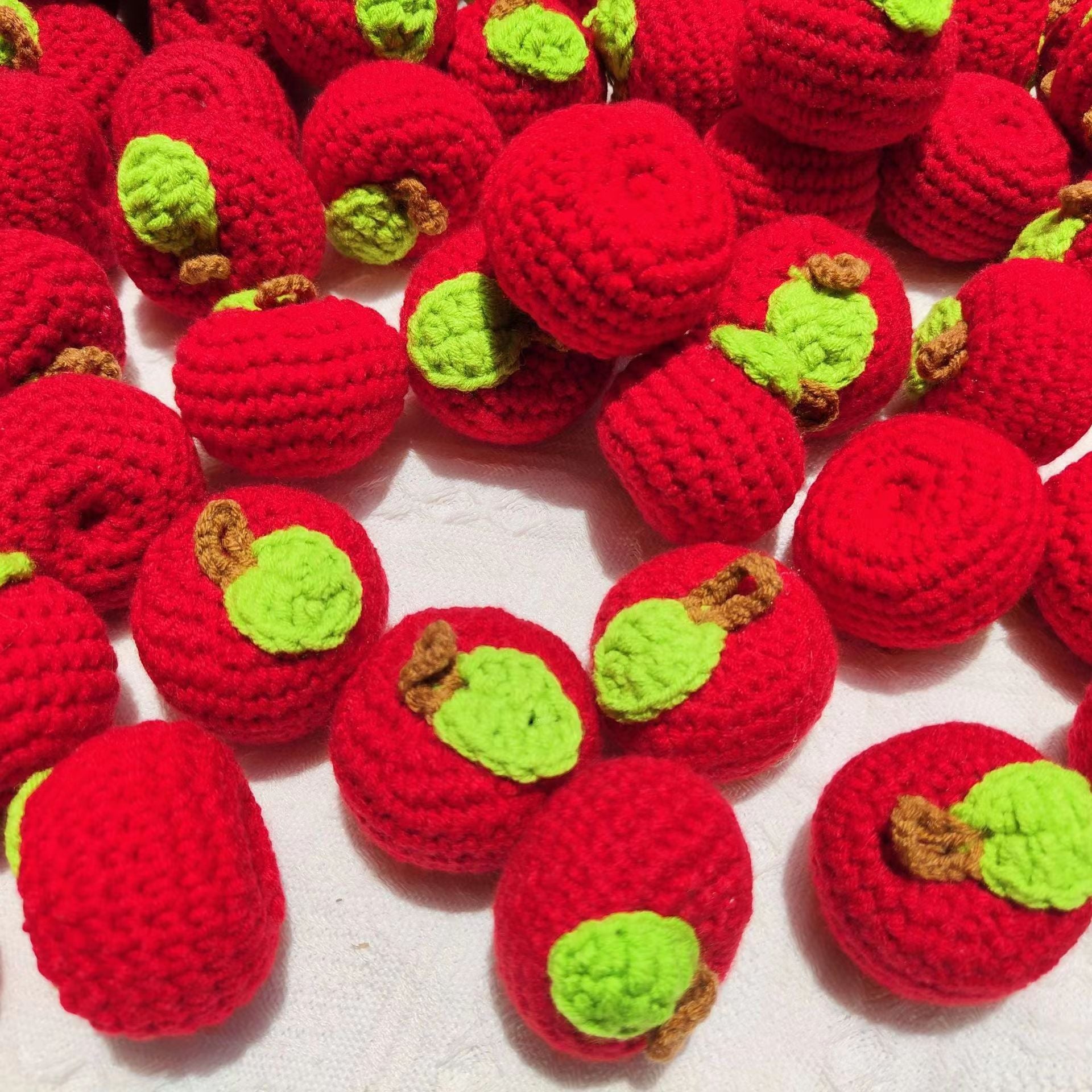 Crochet Fruit Keychain Handmade Cute Bag Charm Gift
