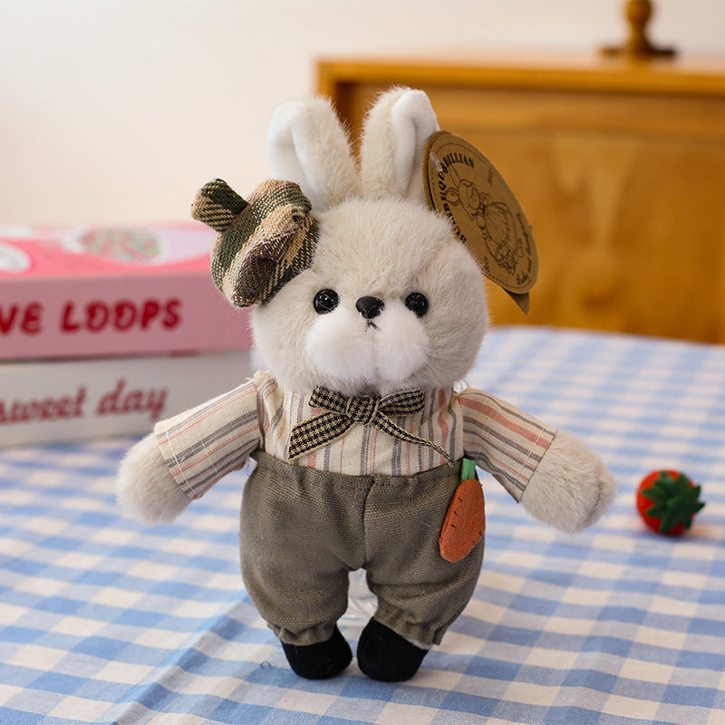 Vintage Bunny Plush Bag Charm Gift Cute Toy
