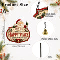 2D Printed Christmas Happy Place Wooden Door Sign Decor