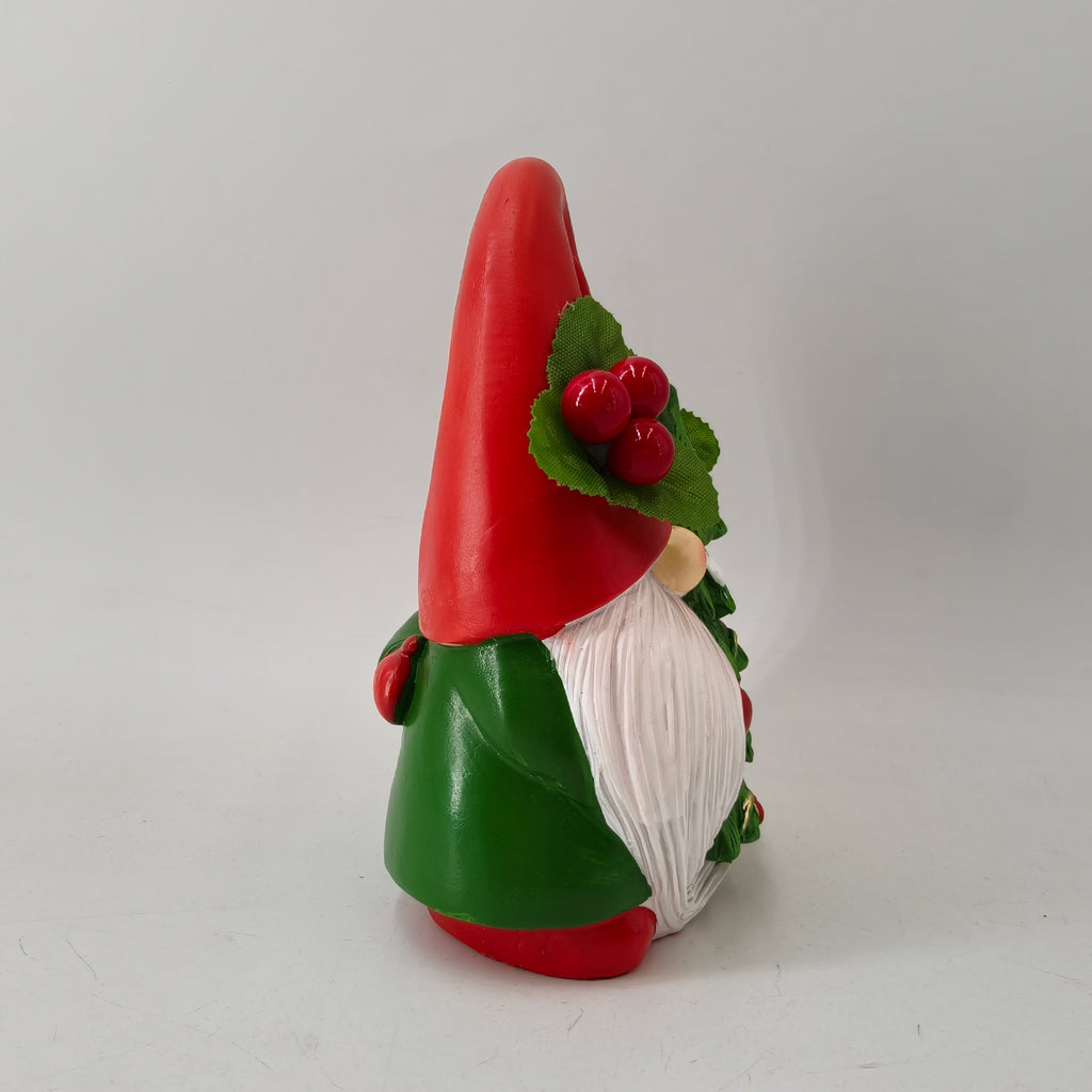 Resin Christmas Gnome Santa Tabletop Holiday Decor Figurine