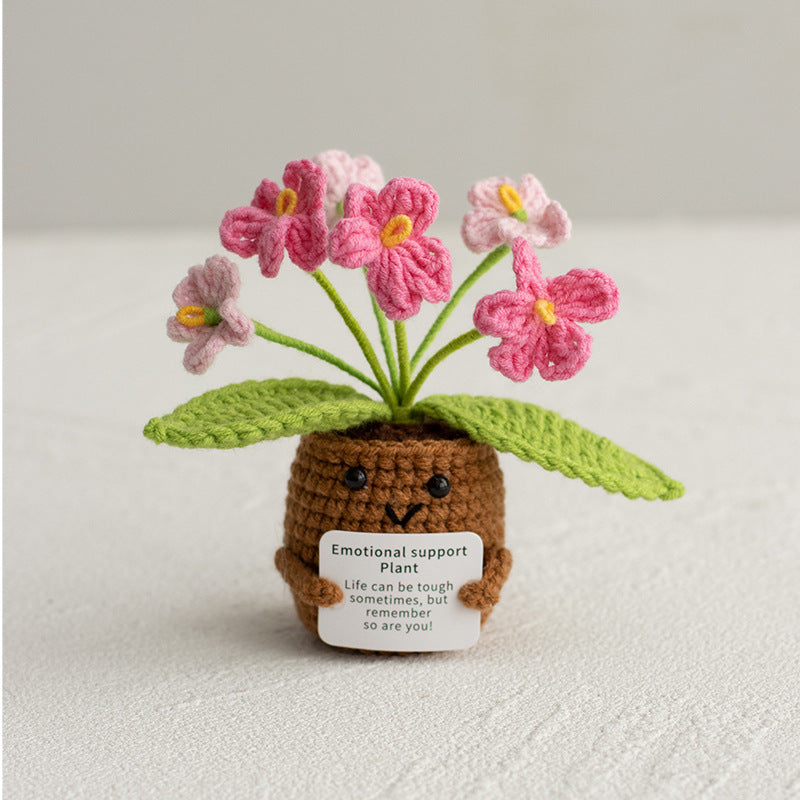 Handmade Crochet Forget-Me-Not Flower Home Decor