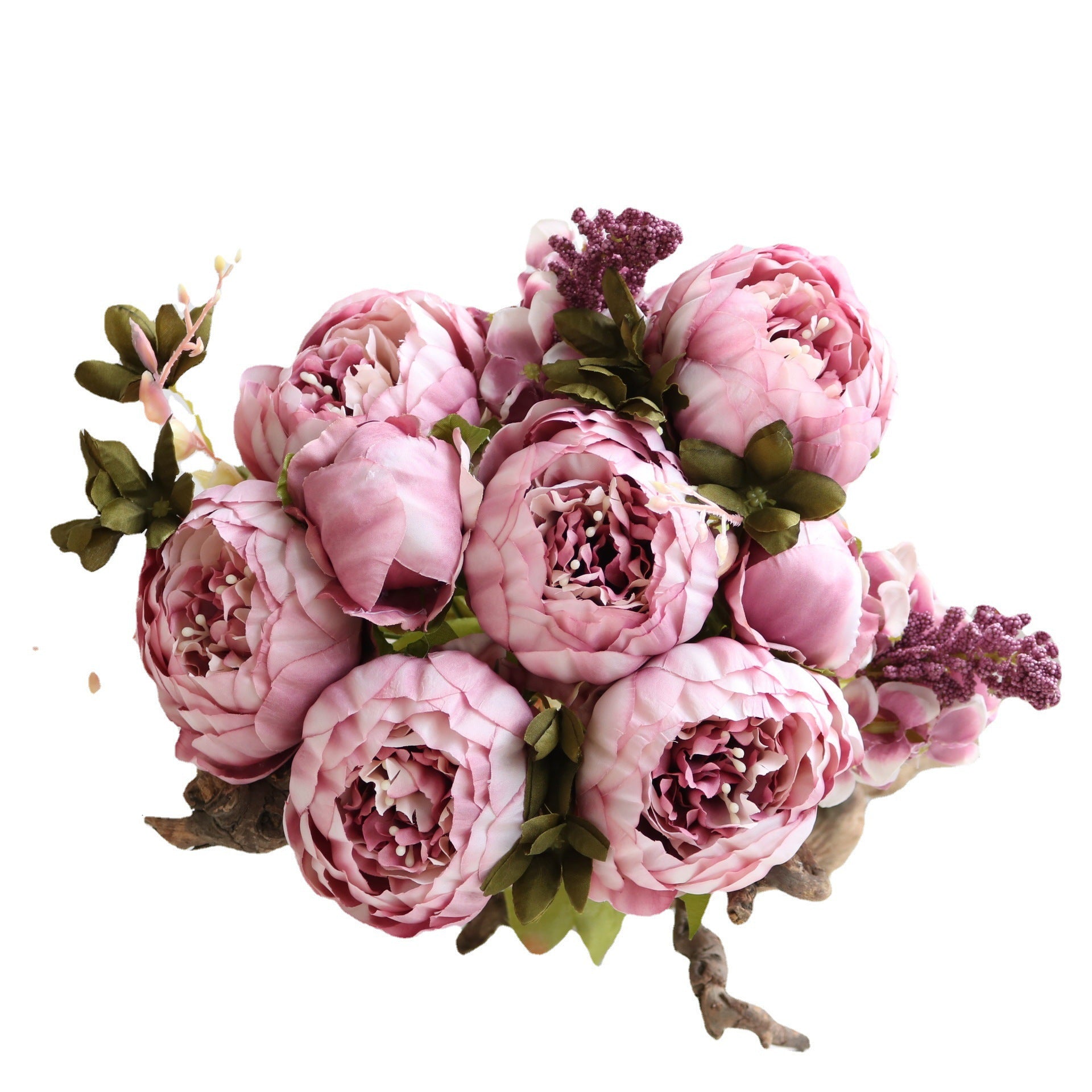 Valentine 13-Head European Faux Peony Autumn Flower Bouquet