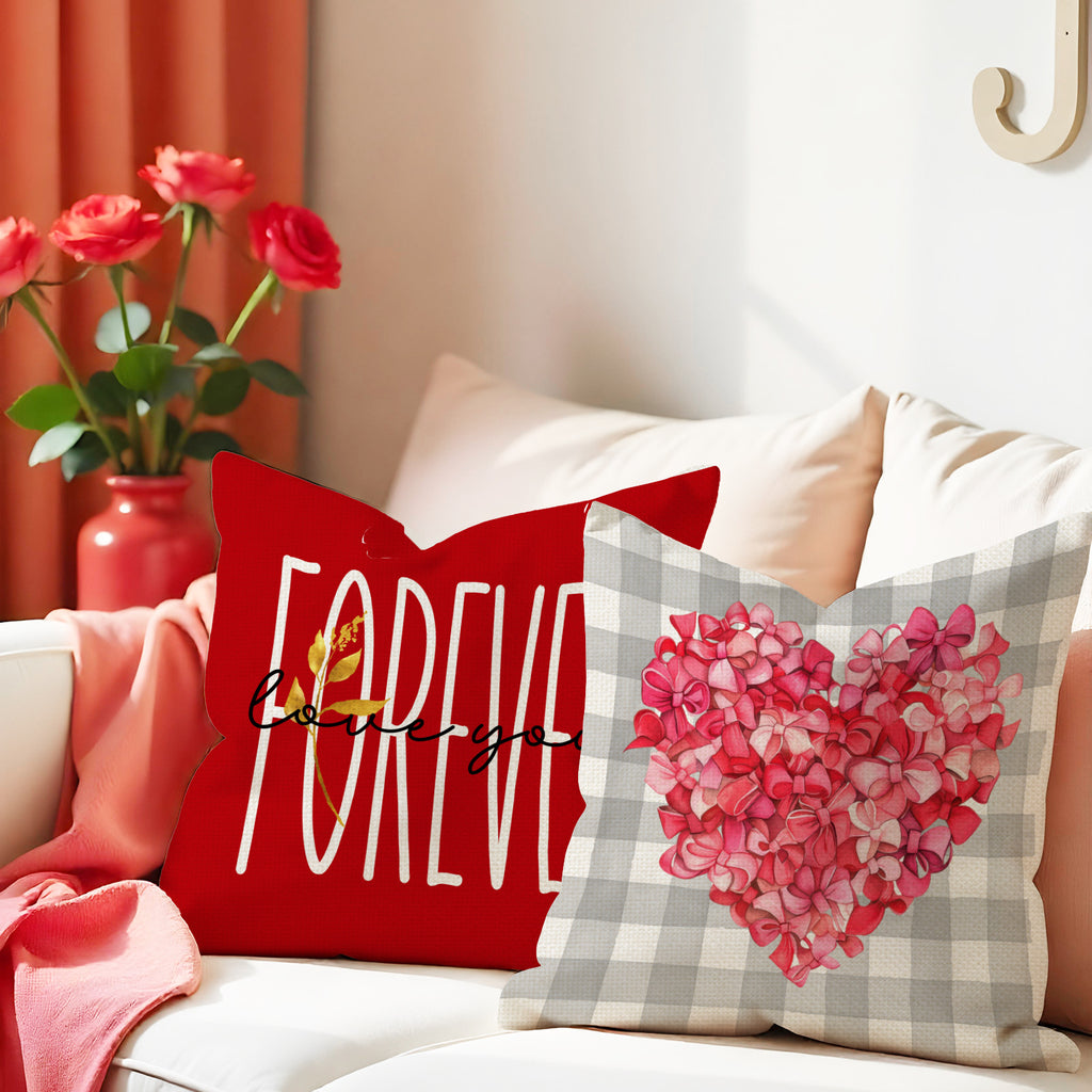 Red Valentine Heart Decorative Pillow Cover Love Home Decor