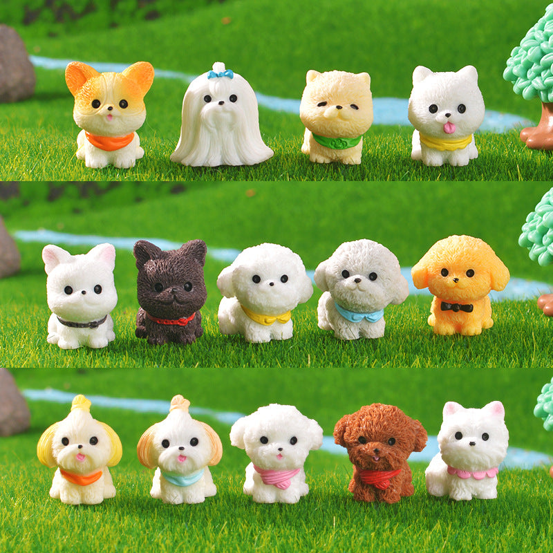Cute Resin Mini Animal Figurines DIY Desk Decor Collectible