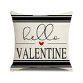 Valentine Pillow Covers Linen Love Print Decorative