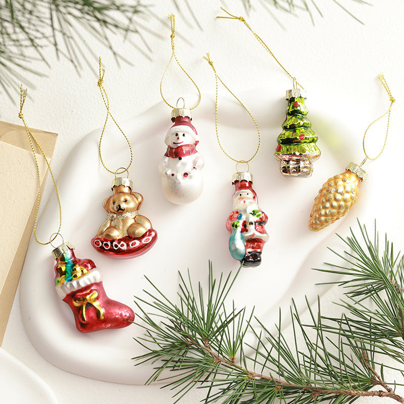 Hand Painted Glass Christmas Ornament Holiday Christmas Tree Decoration