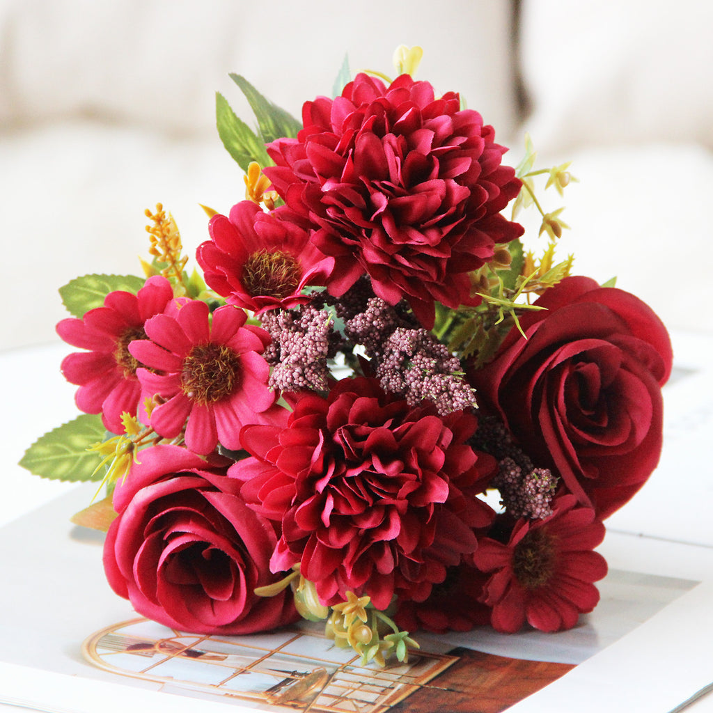 Valentine’s Day Persian Rose Artificial Floral Bouquet Decor