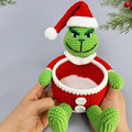 Handmade Crochet Grinch Storage Basket Christmas Decor