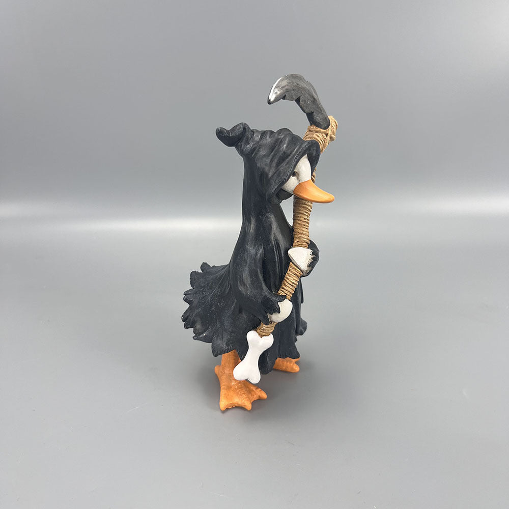 Resin Halloween Duck Figurine Seasonal Tabletop Decor