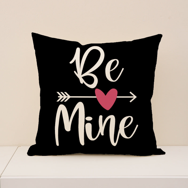 Valentine Cat Love Pillow Covers Set Cute Heart Decor