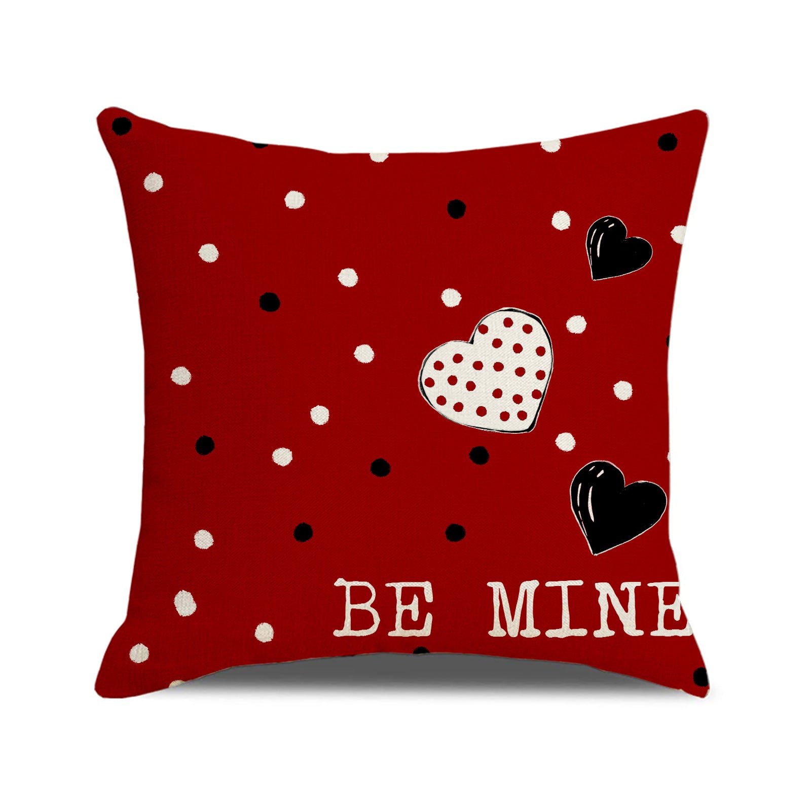 Valentine Red Heart Pillow Covers Set Modern Cozy Home Decor
