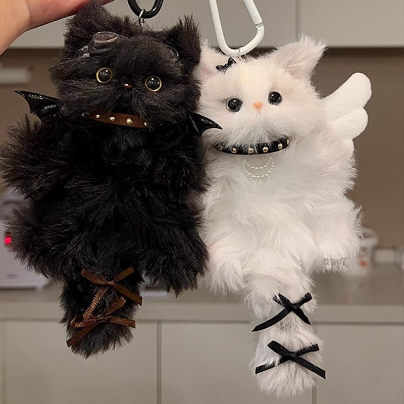 Cute Plush Cat Bag Charm Fluffy Keychain Pendant