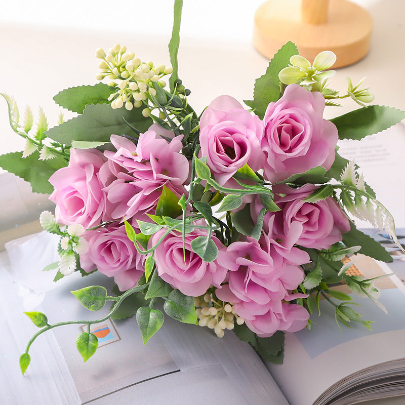 Valentines Day Romantic Rose Artificial Bouquet Home Decor