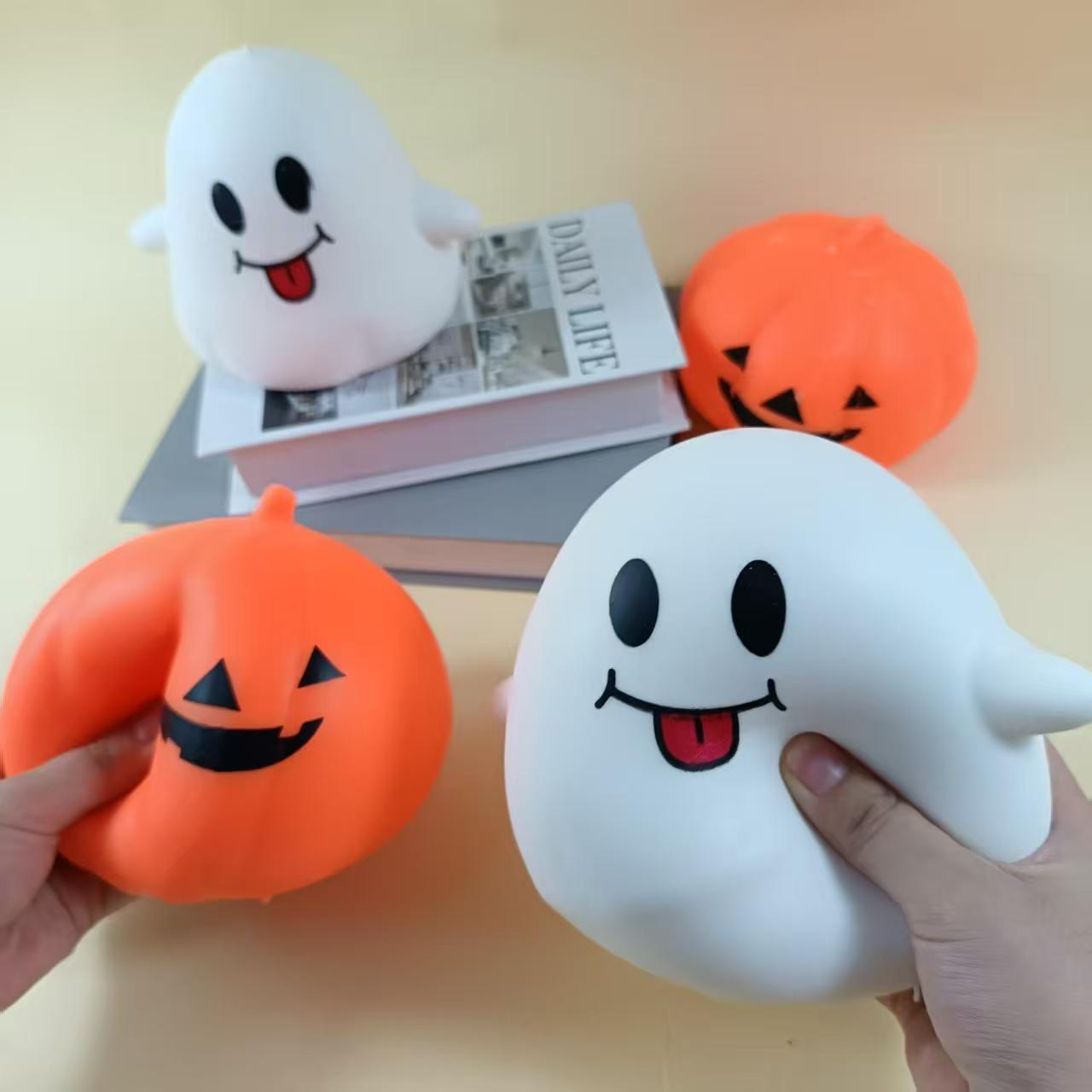 Halloween Ghost Pumpkin Squishy Toy Fidget Stress Relief Toy