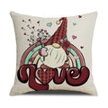 Valentine Gnome Love Pillow Covers Set Linen Couples Decor