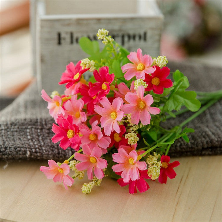 Artificial Daisy Flower Bundle Colorful Faux Floral Decor
