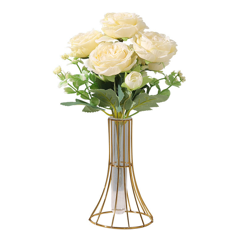 Iron Vase Decorative Planter for Home Table Desk