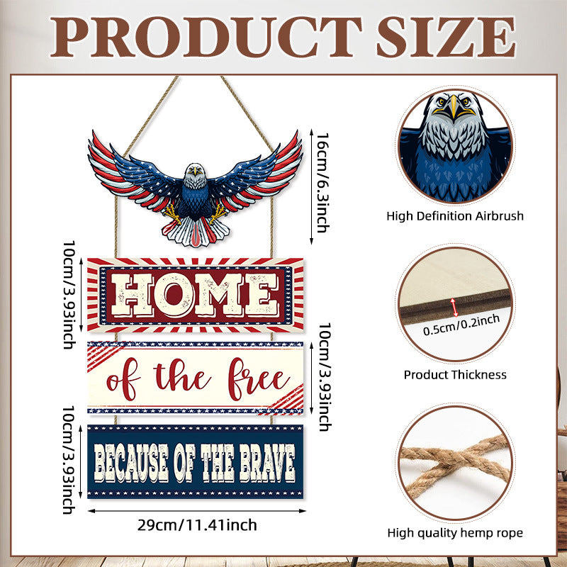 4th of July USA Wooden Hanging Decor Assorted Styles