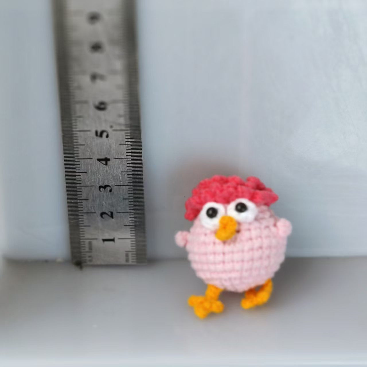 Handmade Crochet Chick Plush Cute Yarn Desk Figurine Home Decor